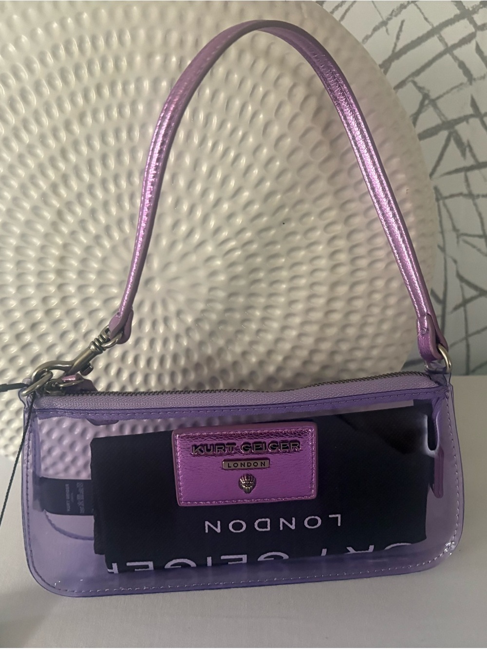 Kurt Geiger London Highgate Clear Vinyl Shoulder Bag - NWT